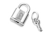 Padlock and Key Dangle Charm