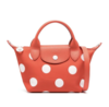 Longchamp Le Pliage Red Polka Dots