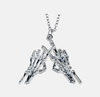 twenty one pilots skeleton hands necklace