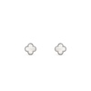 Sweet Alhambra earstuds  18K white gold, Mother-of-pearl