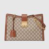 Gucci Medium Padlock Tote In GG Supreme Canvas Beige/Brown