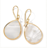 Ippolita Polished Rock Candy Small Mother of Pearl Teardrop Earrings in 18K Gold