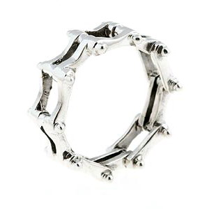 Mens Sterling Silver Chain Link Ring