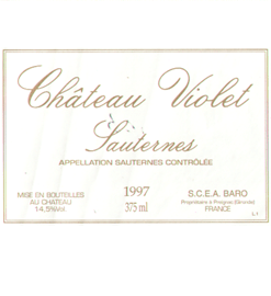 вино Sauternes Chateau Violet