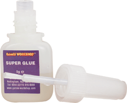 Games Workshop Super Glue (for assembly of metal Citadel Miniatures.)