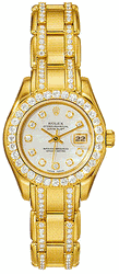 Rolex Oyster Perpetual Lady Datejust Pearlmaster 18kt Yellow Gold Diamond Ladies Watch