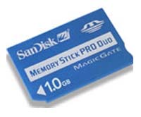 Sandisk Memory Stick PRO Duo 1 или (!) 2 Gb