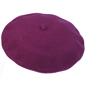 Raspberry Plain wool Beret (Accessorize)