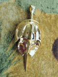 Horseshoe crab silver pendant