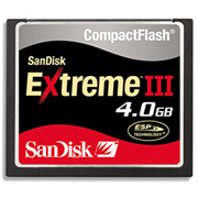 Карта памяти  4GB Compact Flash Extreme III (Sandisk)