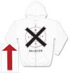 White Echelon Zipper Hoodie