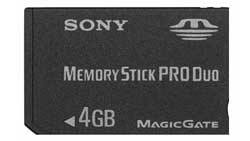 Memory Stick 4 Gb PRO Duo