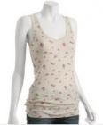 ivory floral stretch thermal 'Laura' tank