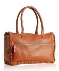 terracotta calskin 'Marino Intrecciata' braided detail bag