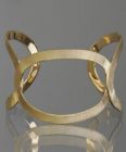 gold matte triple oval cuff