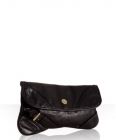 dark brown leather 'Luca' clutch