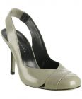 taupe patent leather 'Nan' slingbacks