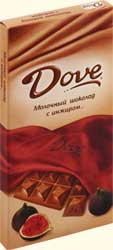 шоколадка Dove молочная с инжиром или без ничего