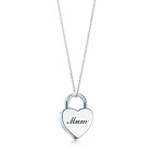 Tiffany heart lock charm in sterling silver.