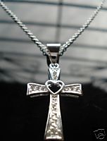 A418 925 sterling silver cross necklace pandent