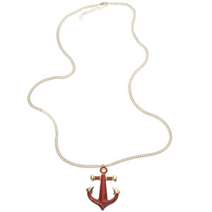 Anchor Long Pendant Necklace