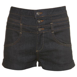 Indigo Double Waist Hotpant