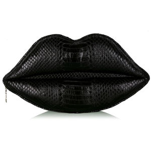 Black Lips Clutch by Lulu Guinness