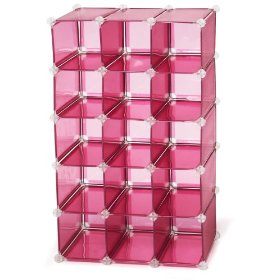 Storage Solutions - Pair Customizable Shoe Cubby, Pink