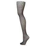 Weave print net tights