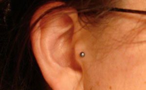 Tragus piercing