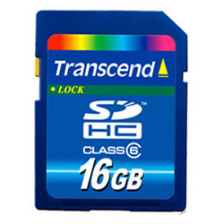 Карта памяти TRANSCEND SD 16 GB Class6