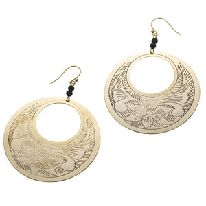 Graphic Etched Hoop Earrings