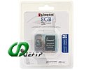 Карта памяти 8ГБ Kingston "SDC4/8GB-MSADPRR" Micro SecureDigital Card HC Class4 + адаптер MemoryStick Pro Duo