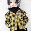 Yellow & Black Checkered hood shirt