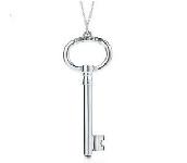 Tiffany. oval key pendant