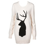 KNITTED STAG JUMPER