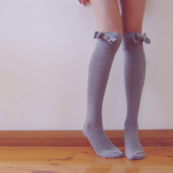 light grey knee high socks