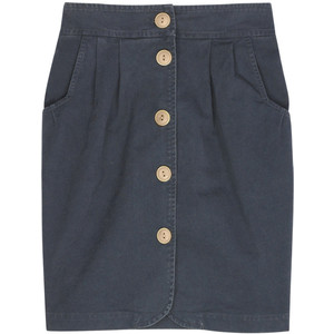 button-down cotton skirt