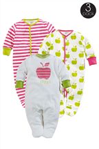 NEXT Apple Sleepsuits Three Pack