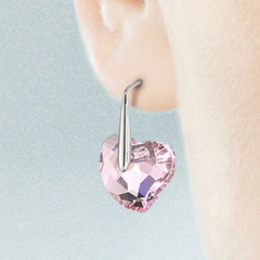 Сережки Swarovski - Heart Rosaline Pierced Earrings