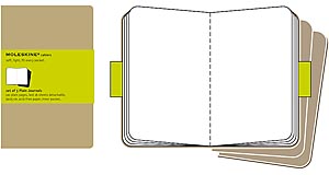 Cahier moleskine, нелинованная, 3 шт., ХLarge, бежевая