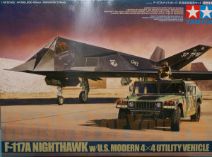 89773 Истребитель-бомбардировщик Lockheed F-117A Nighthawk и америк, джип (TAMIYA)1/48