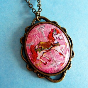 Retro Sparkling Merry Go Round Necklace by MaruMaru