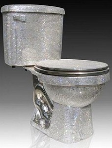 Crystal Studded Toilet bowl