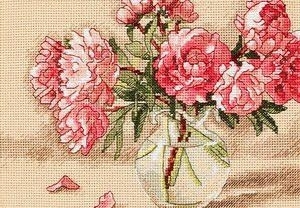 Peonies in Vase by Dimensions