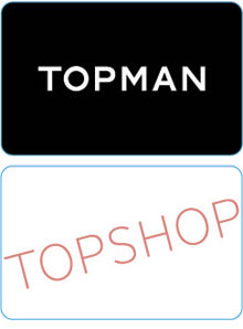 Подарочная карта магазина Topshop.