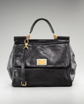 сумка Miss Sicily Leather Satchel от D&G