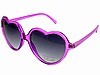 Heart Shaped Glasses Translucent Purple