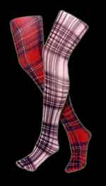 Tartan Print Tights(Red)