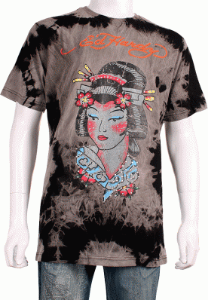 Ed Hardy Men's T-Shirt Geisha : Urban-Styler.com